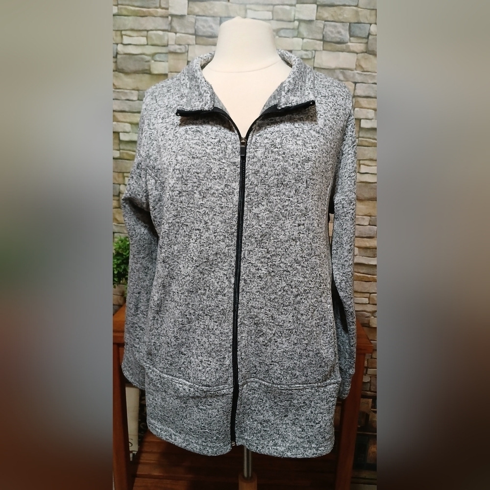 ARCHITECT Gray Fleece Ski & Snow Jacket 1X Outdoor Cozy - Picture 2 of 6
